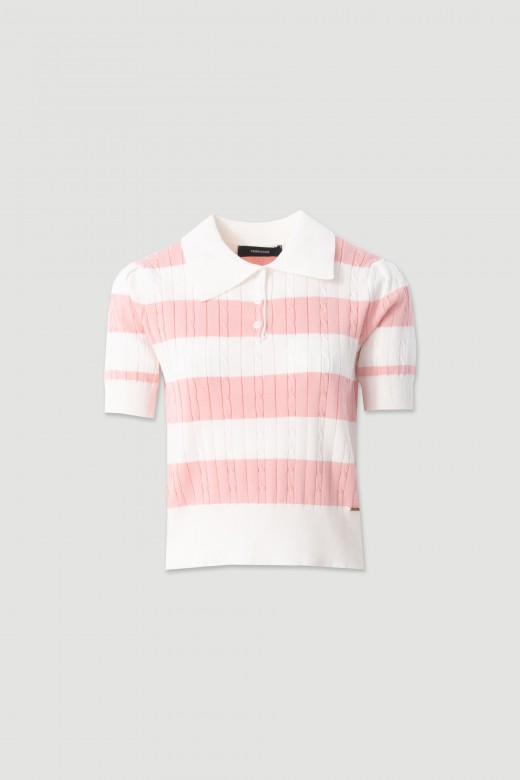 Polo de malha com manga curta