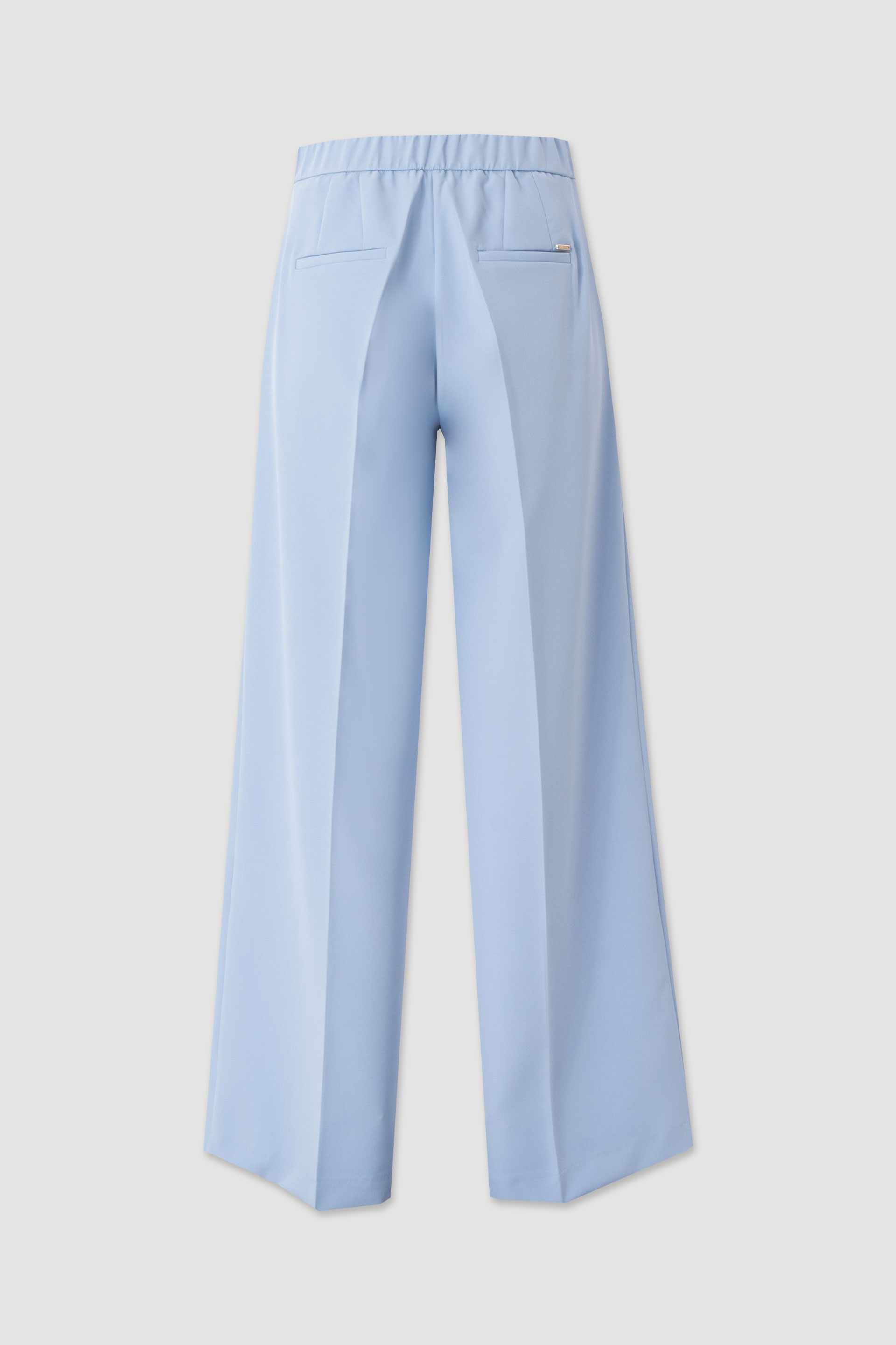 Pantalon wide leg classique taille haute avec ceinture élastique