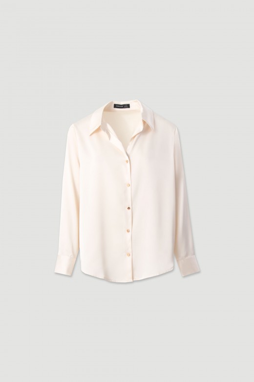 Fluid blouse with classic collar Fluid blouse with classic collar