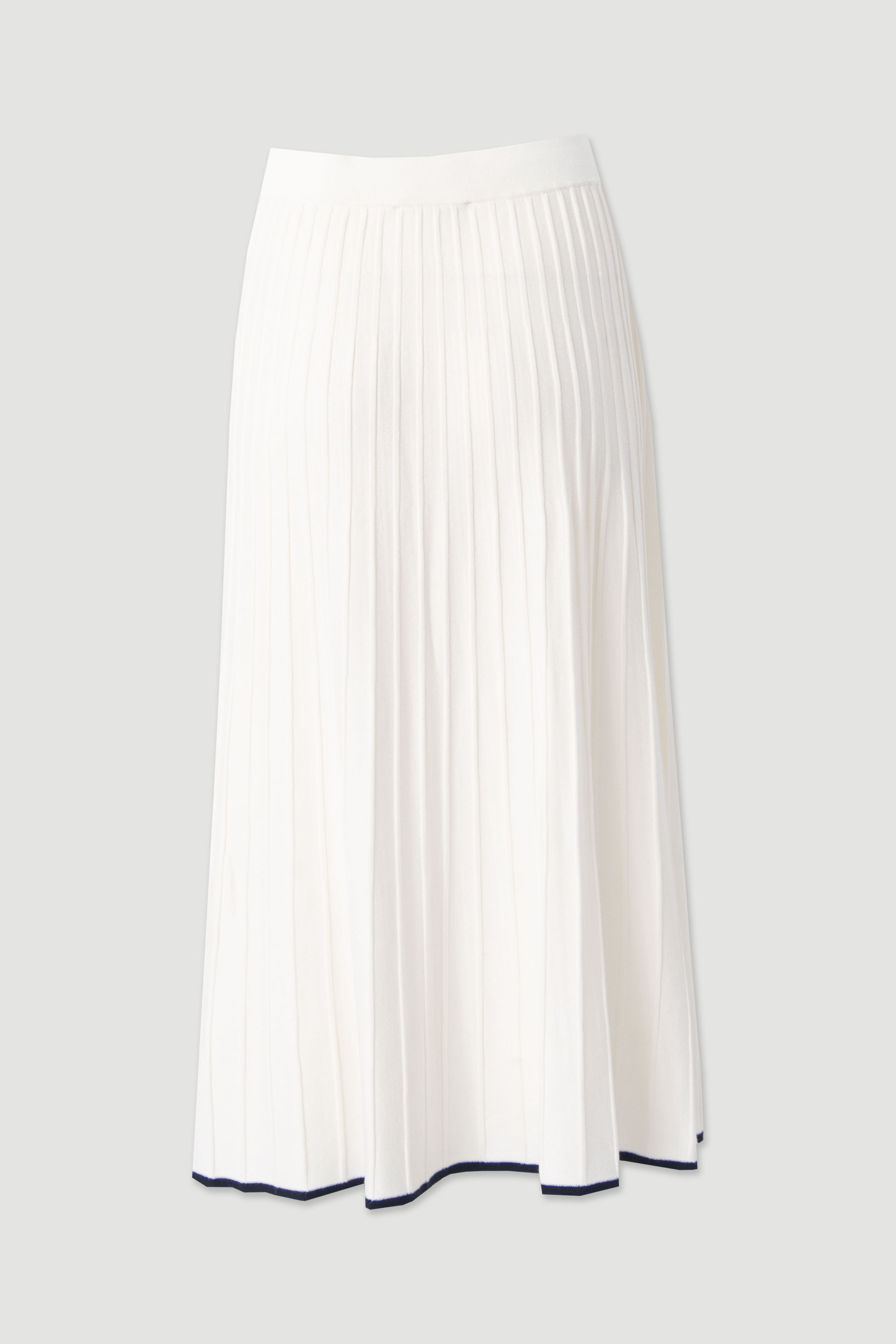 Saia midi de malha com pregas