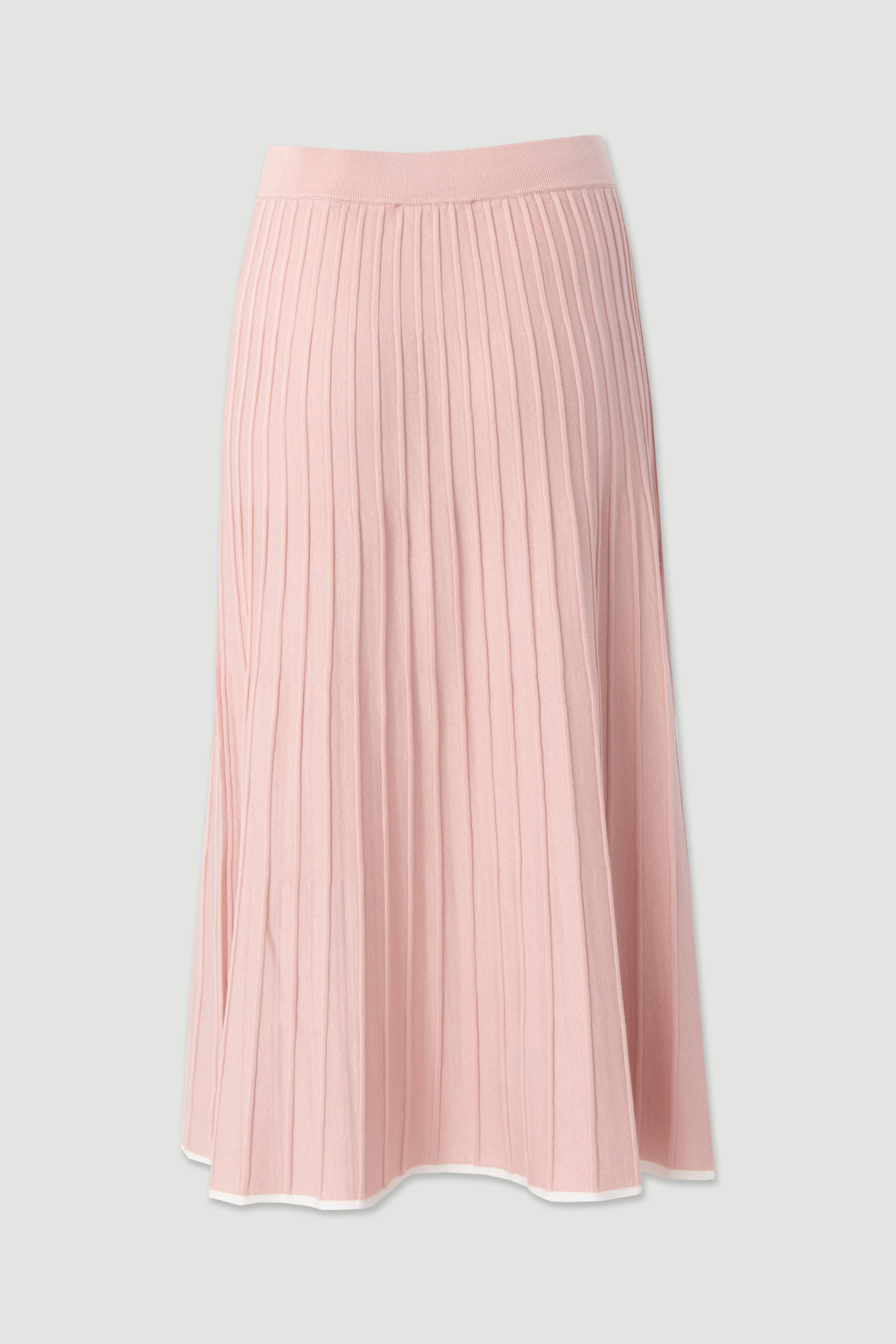 Saia midi de malha com pregas