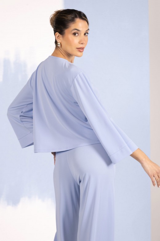 Tunic with decorative shoulder buttons Tunic with decorative shoulder buttons