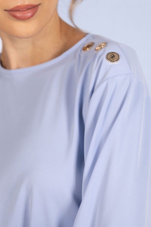 Tunic with decorative shoulder buttons Tunic with decorative shoulder buttons