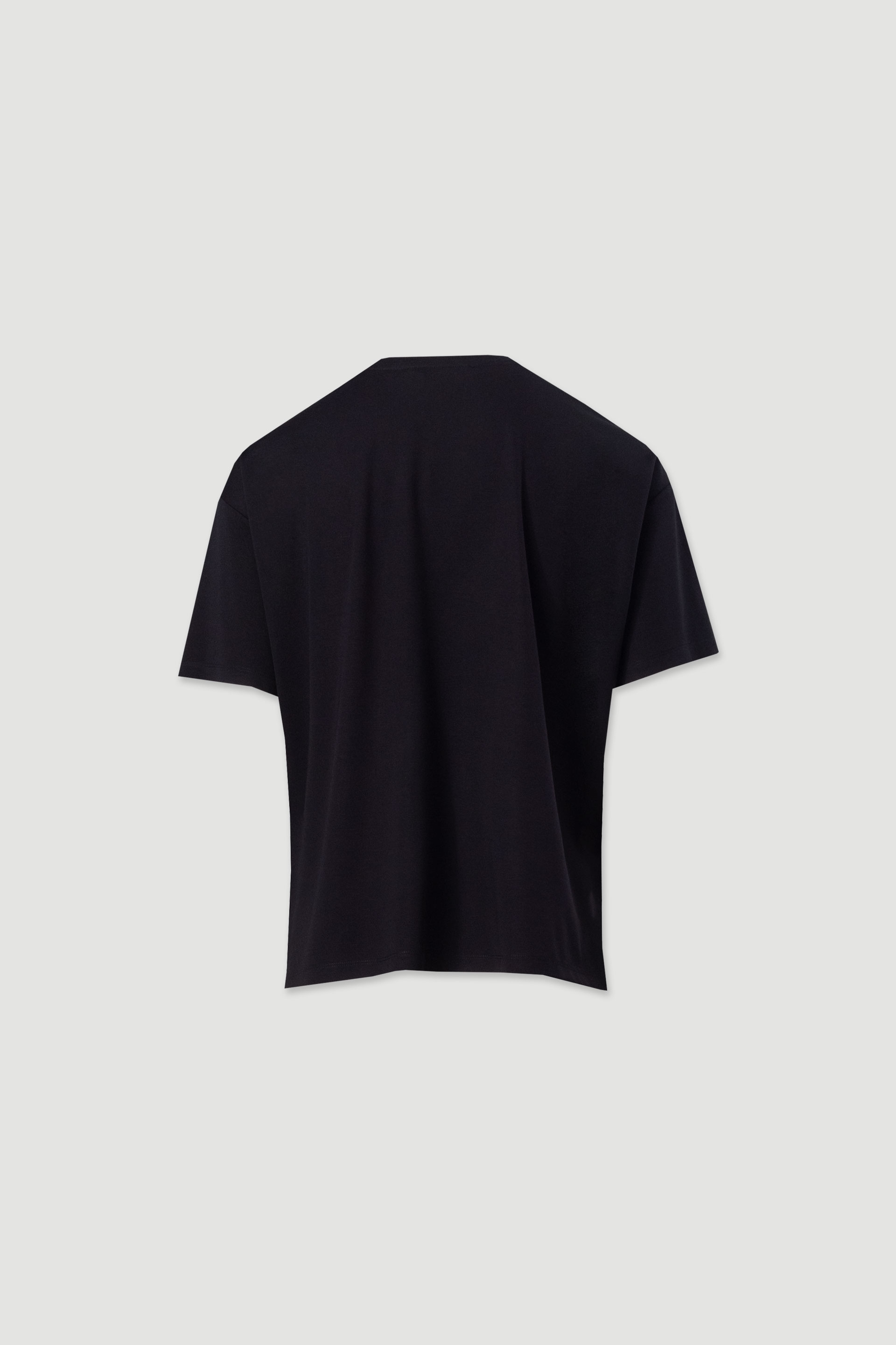 Knit t-shirt with chest pocket and print