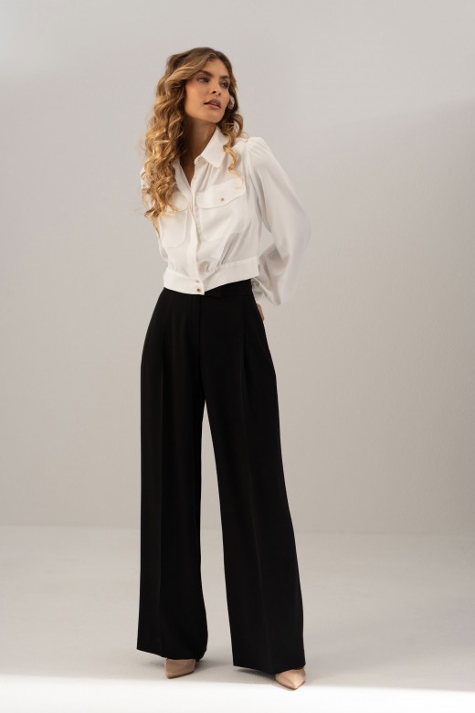 Wide leg trousers with pleats Wide leg trousers with pleats
