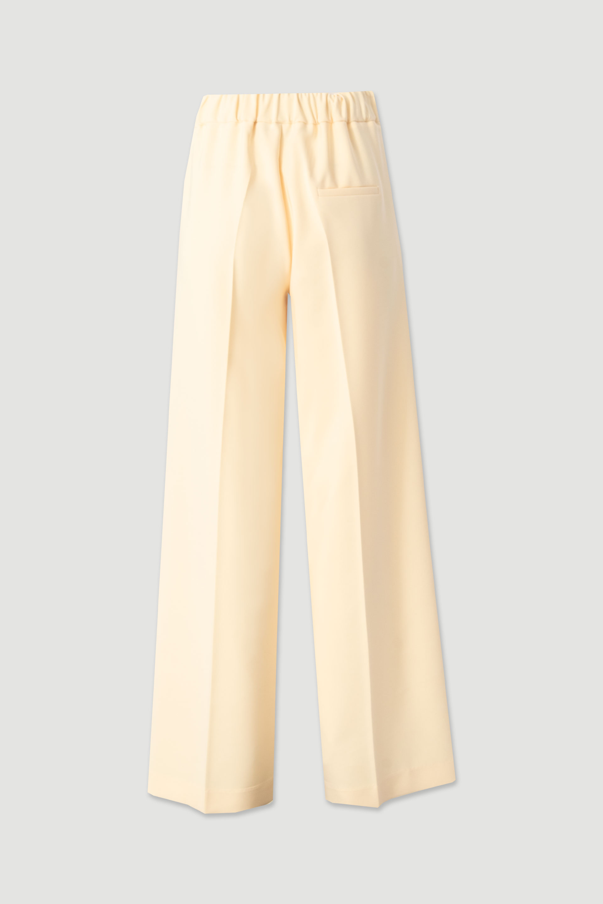 Classic wide-leg trousers with customised metallic button