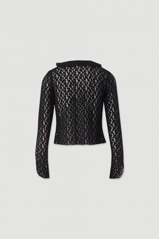 Lace top with ruffle detailing Lace top with ruffle detailing