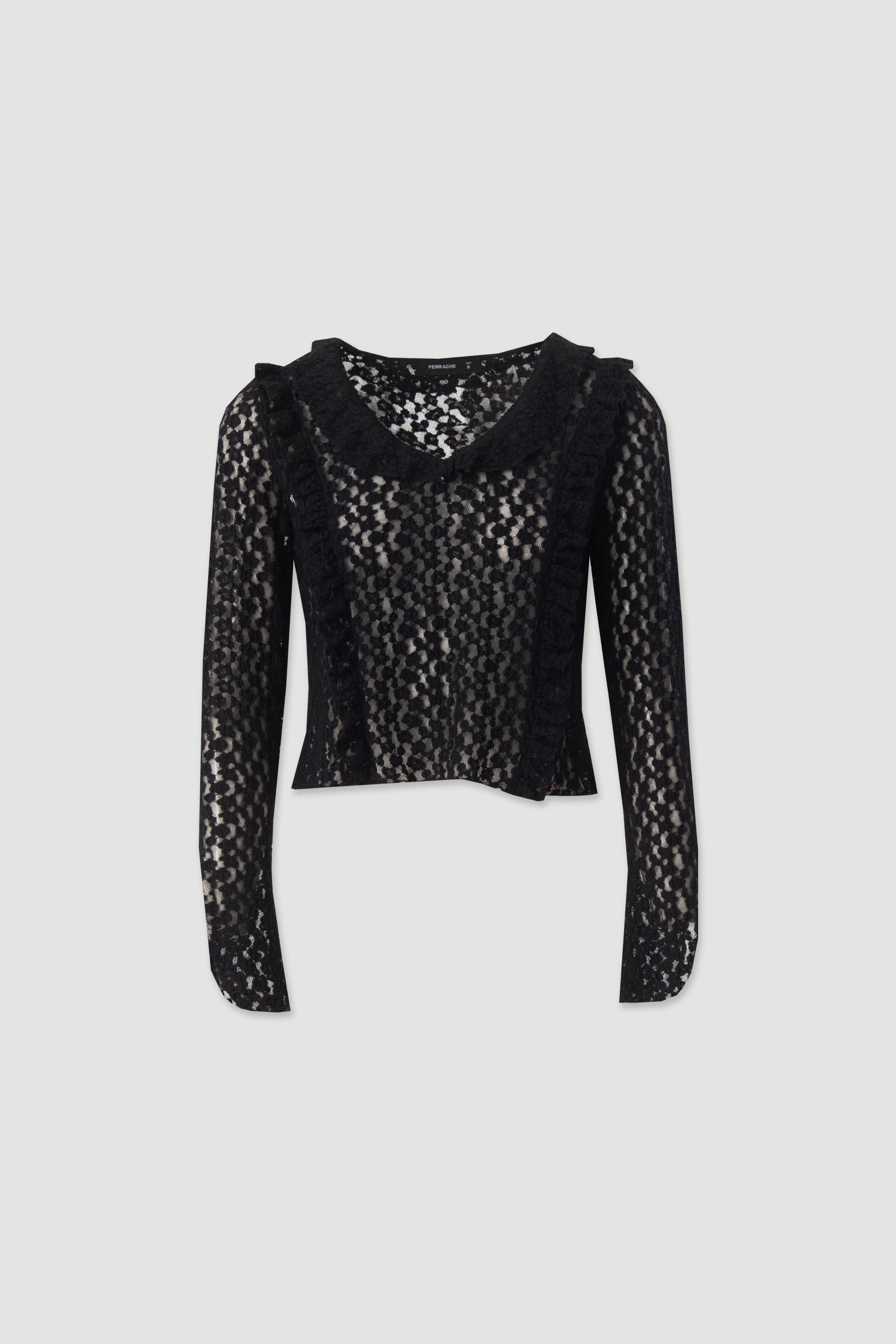 Lace top with ruffle detailing