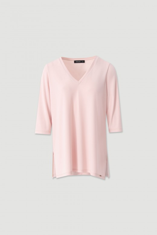 Knit tunic with v-neck Knit tunic with v-neck