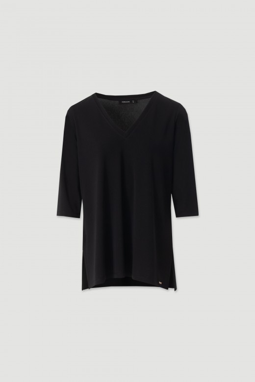 Knit tunic with v-neck Knit tunic with v-neck