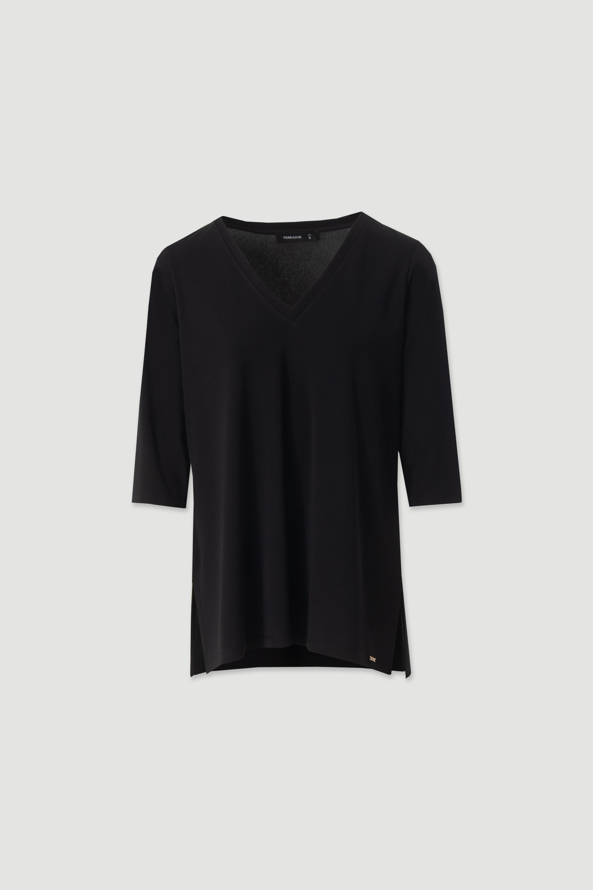 Knit tunic with v-neck
