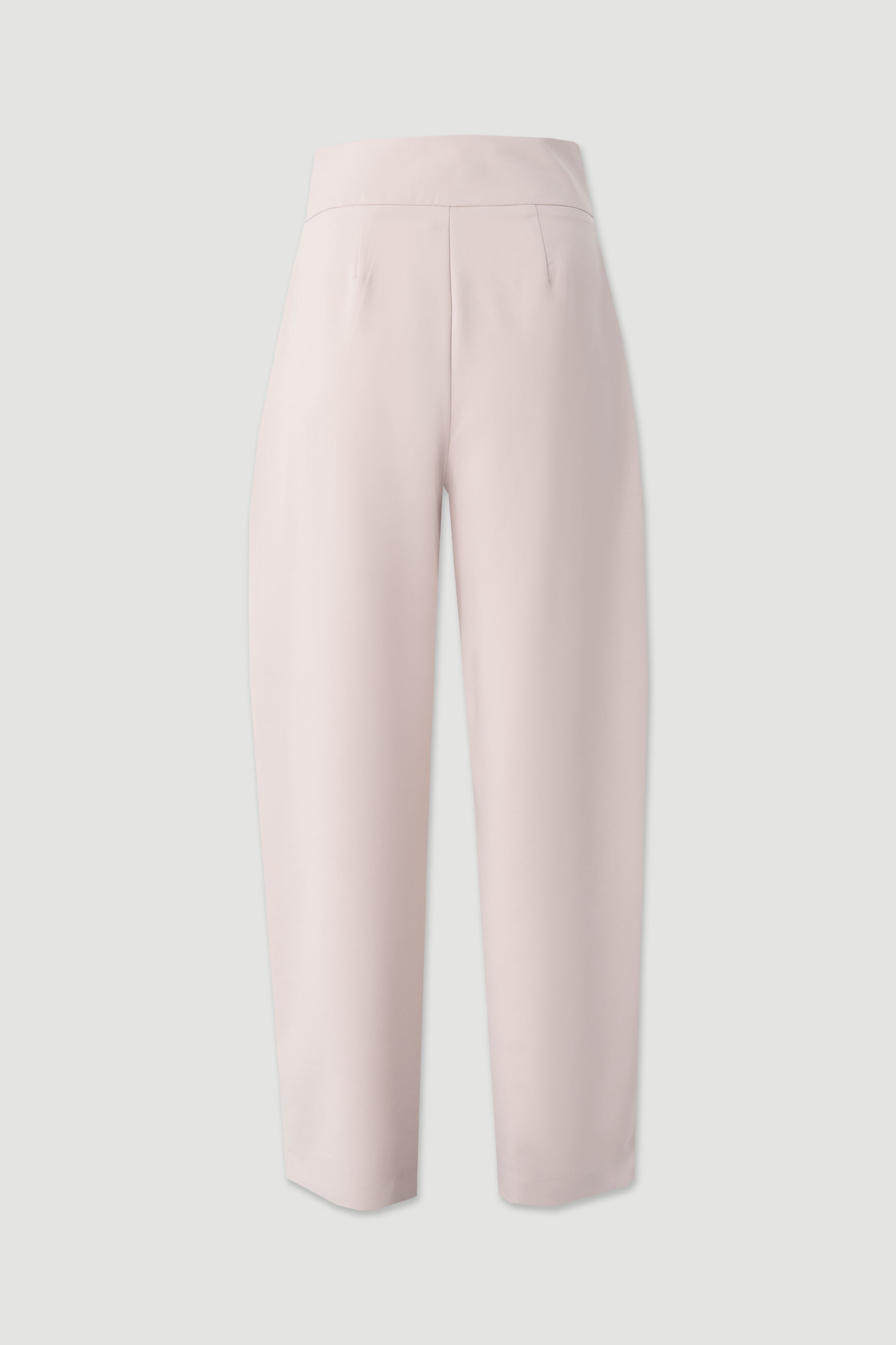 High-waisted pleated trousers
