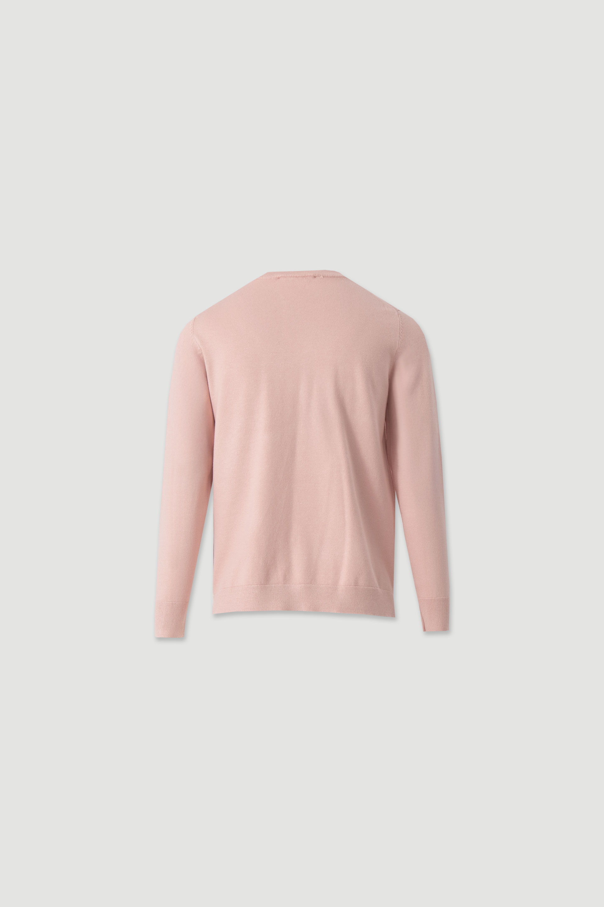 Knit sweater with metallic neckline detail