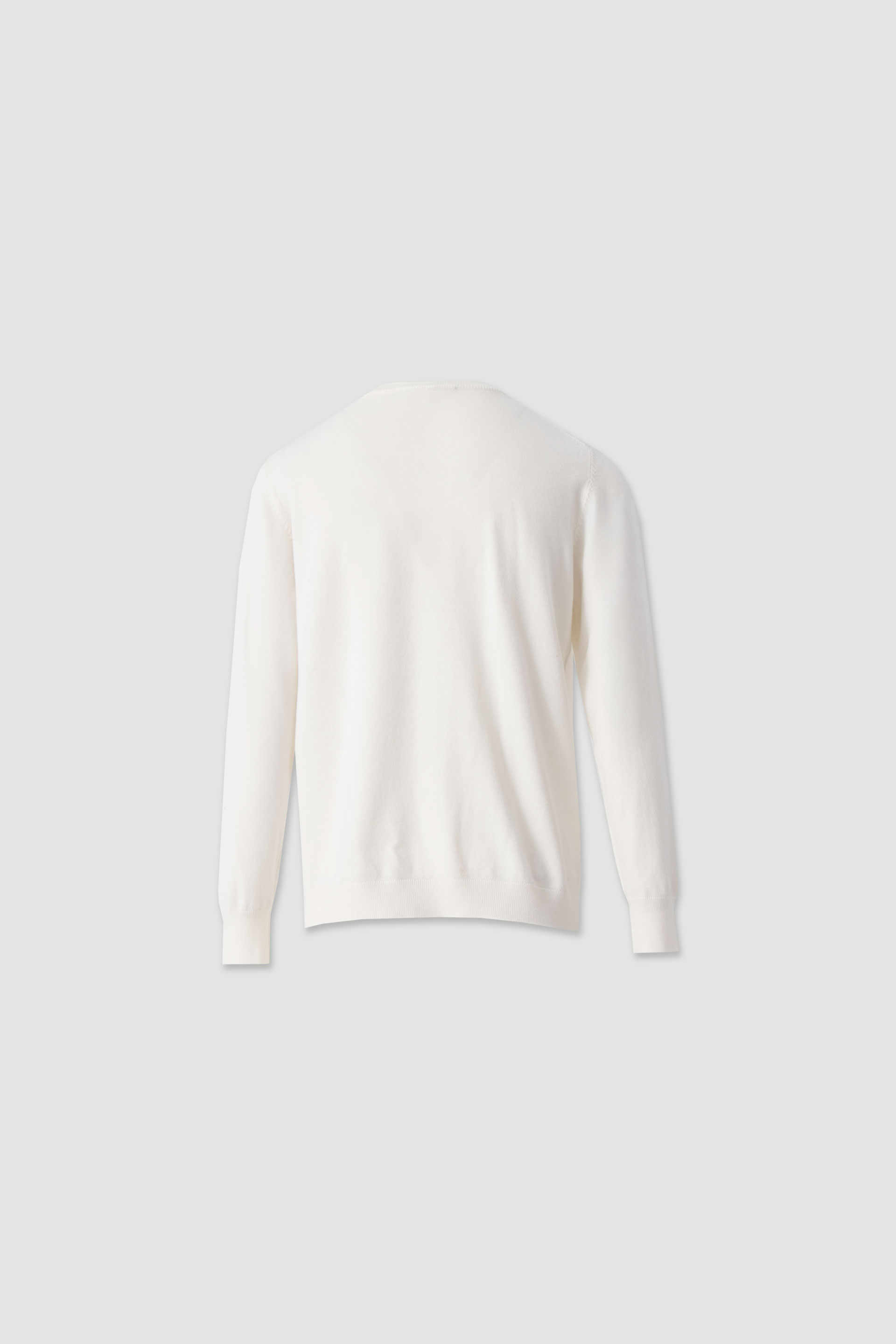 Knit sweater with metallic neckline detail