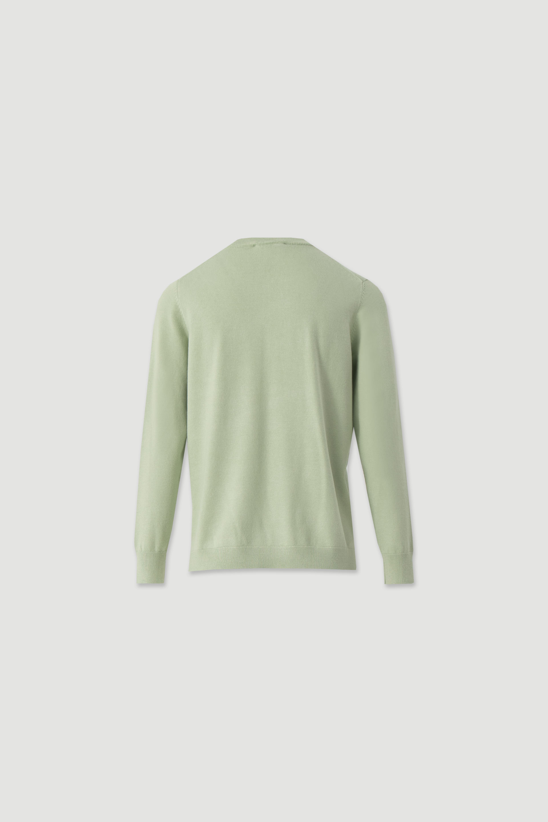Knit sweater with metallic neckline detail