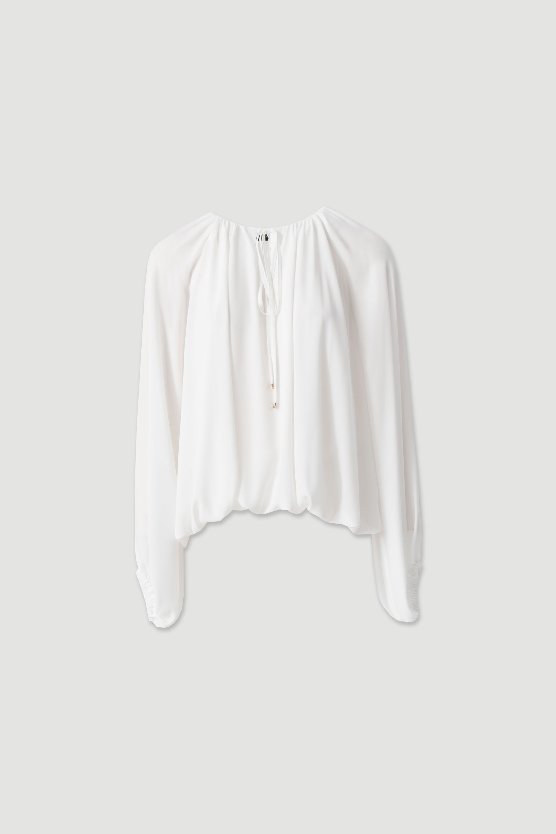 Flowing tunic with adjustable neckline
