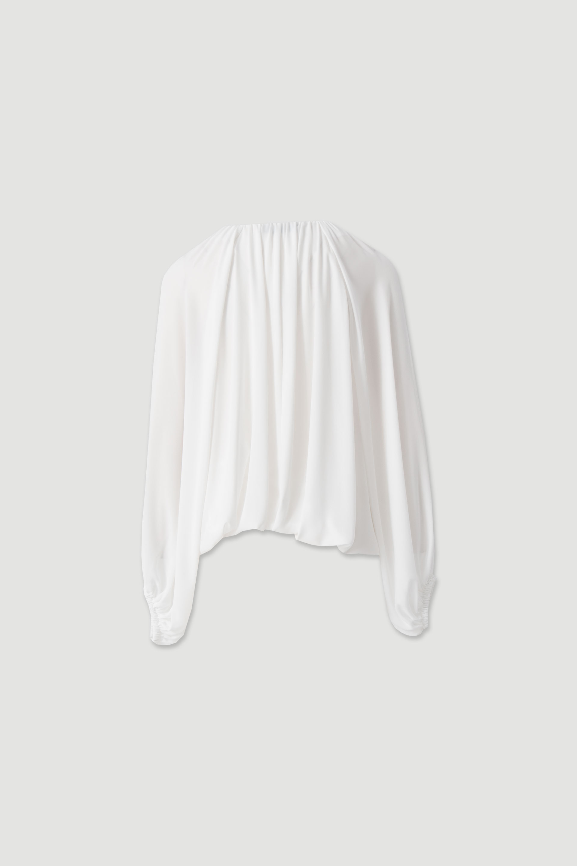 Flowing tunic with adjustable neckline