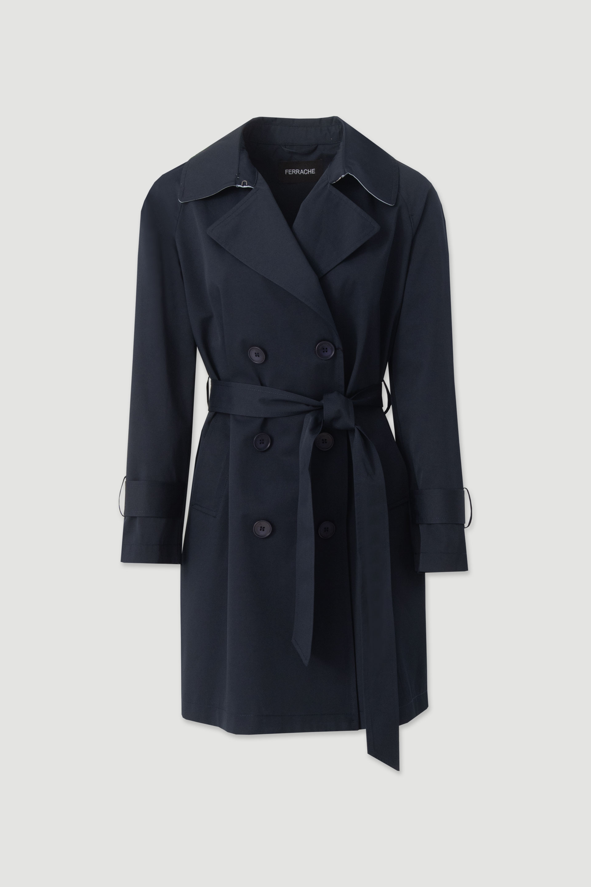 Cotton midi trench coat