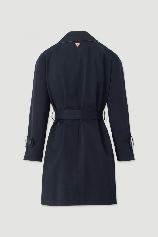 Cotton midi trench coat