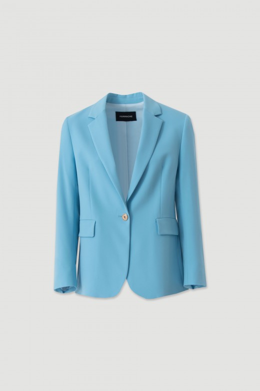 Classic blazer with custom metallic button Classic blazer with custom metallic button