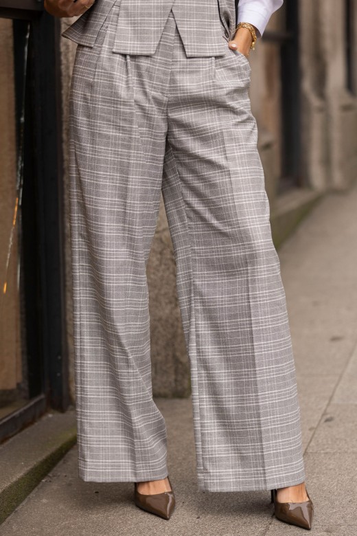 Wide-leg checked trousers Wide-leg checked trousers