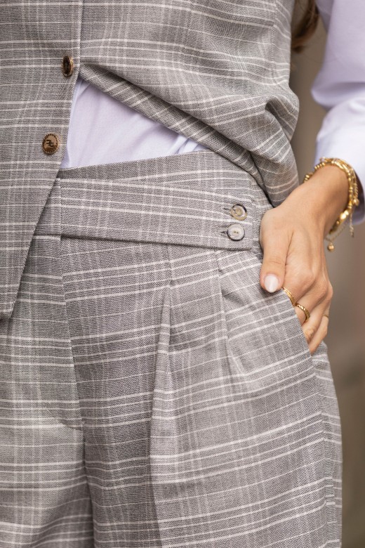 Wide-leg checked trousers Wide-leg checked trousers
