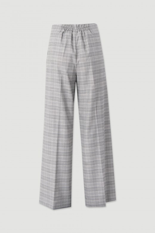 Wide-leg checked trousers Wide-leg checked trousers