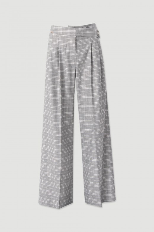 Wide-leg checked trousers Wide-leg checked trousers