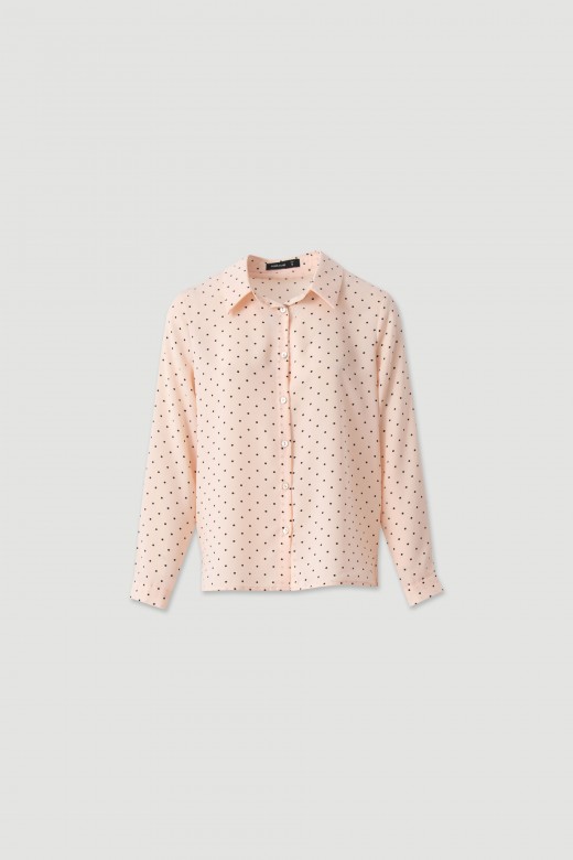 Printed blouse with classic collar Printed blouse with classic collar