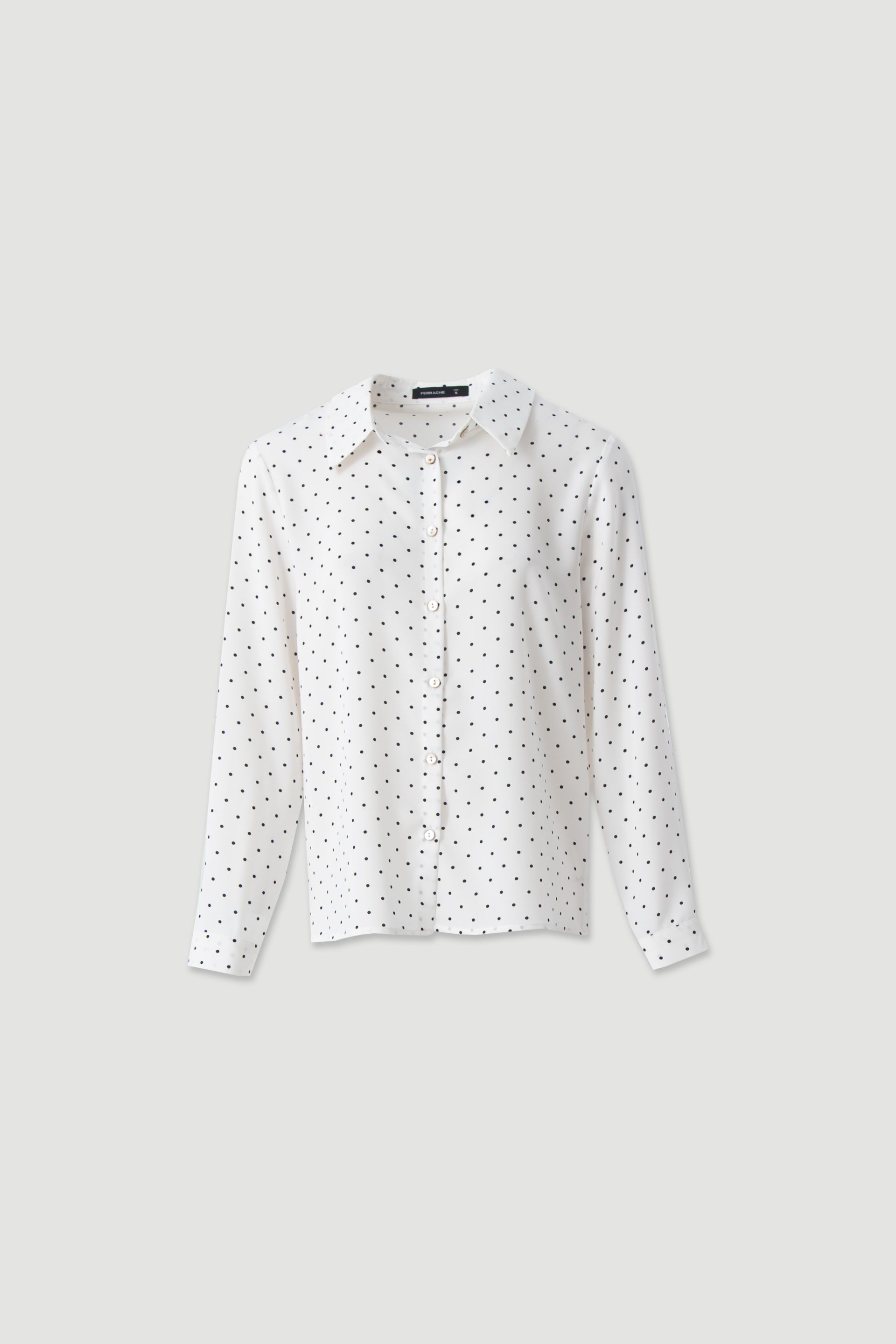 Printed blouse with classic collar