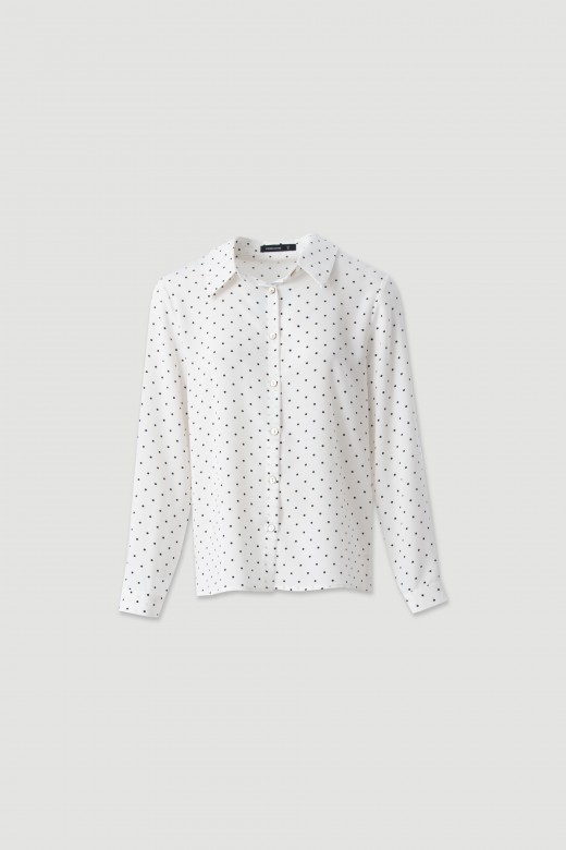 Printed blouse with classic collar Printed blouse with classic collar