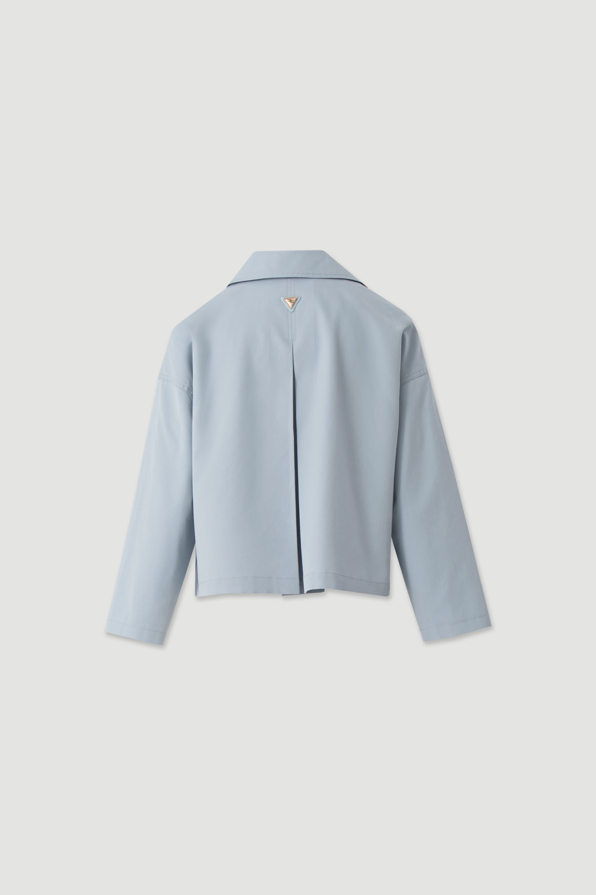 Short cotton trench jacket
