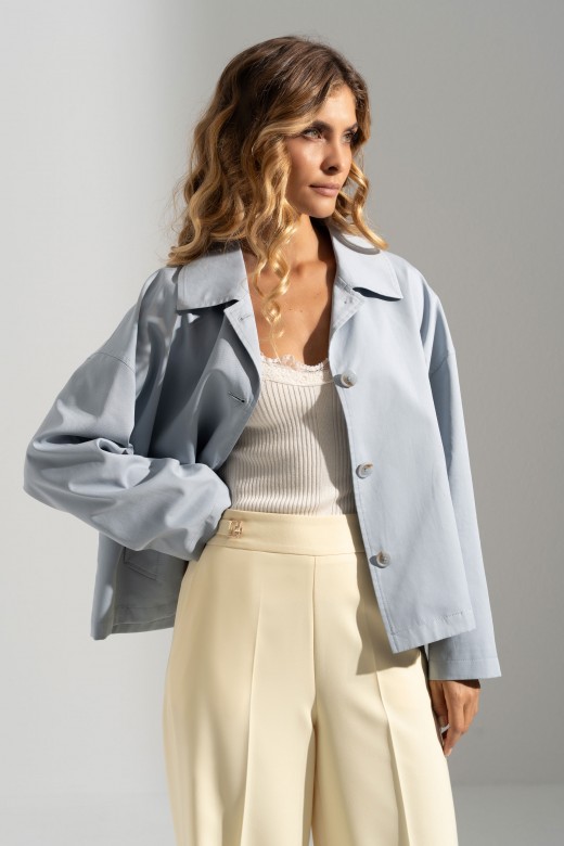 Short cotton trench jacket Short cotton trench jacket