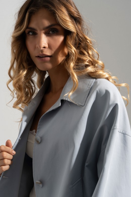 Short cotton trench jacket Short cotton trench jacket