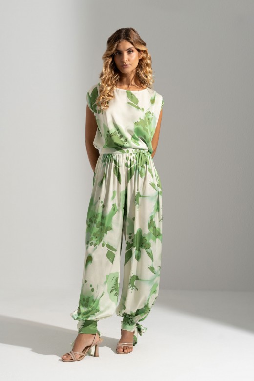 Printed harem trousers Printed harem trousers