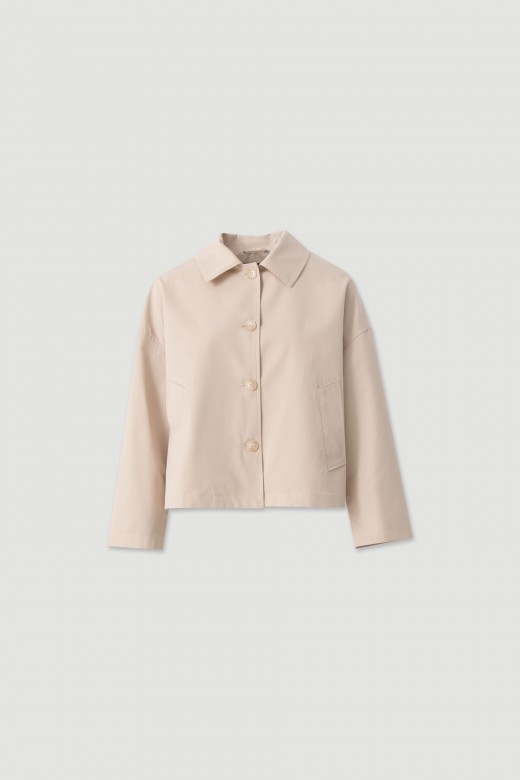 Short cotton trench jacket Short cotton trench jacket