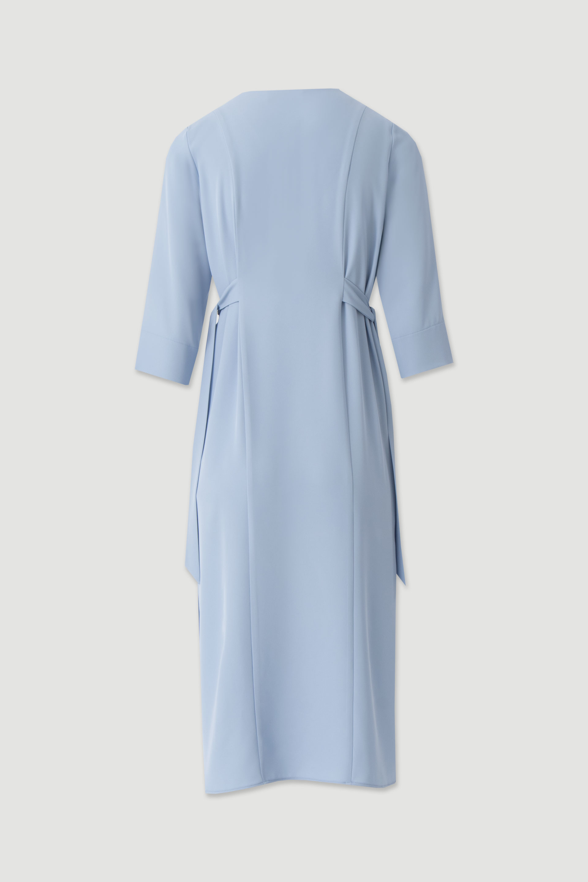 Flowing midi dress with side ties