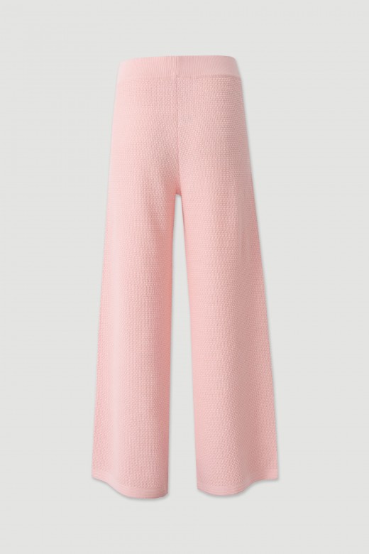 Perforated knit trousers in 100% cotton Perforated knit trousers in 100% cotton
