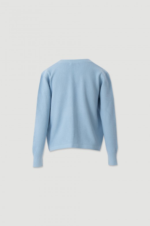 Short open cotton knit cardigan Short open cotton knit cardigan
