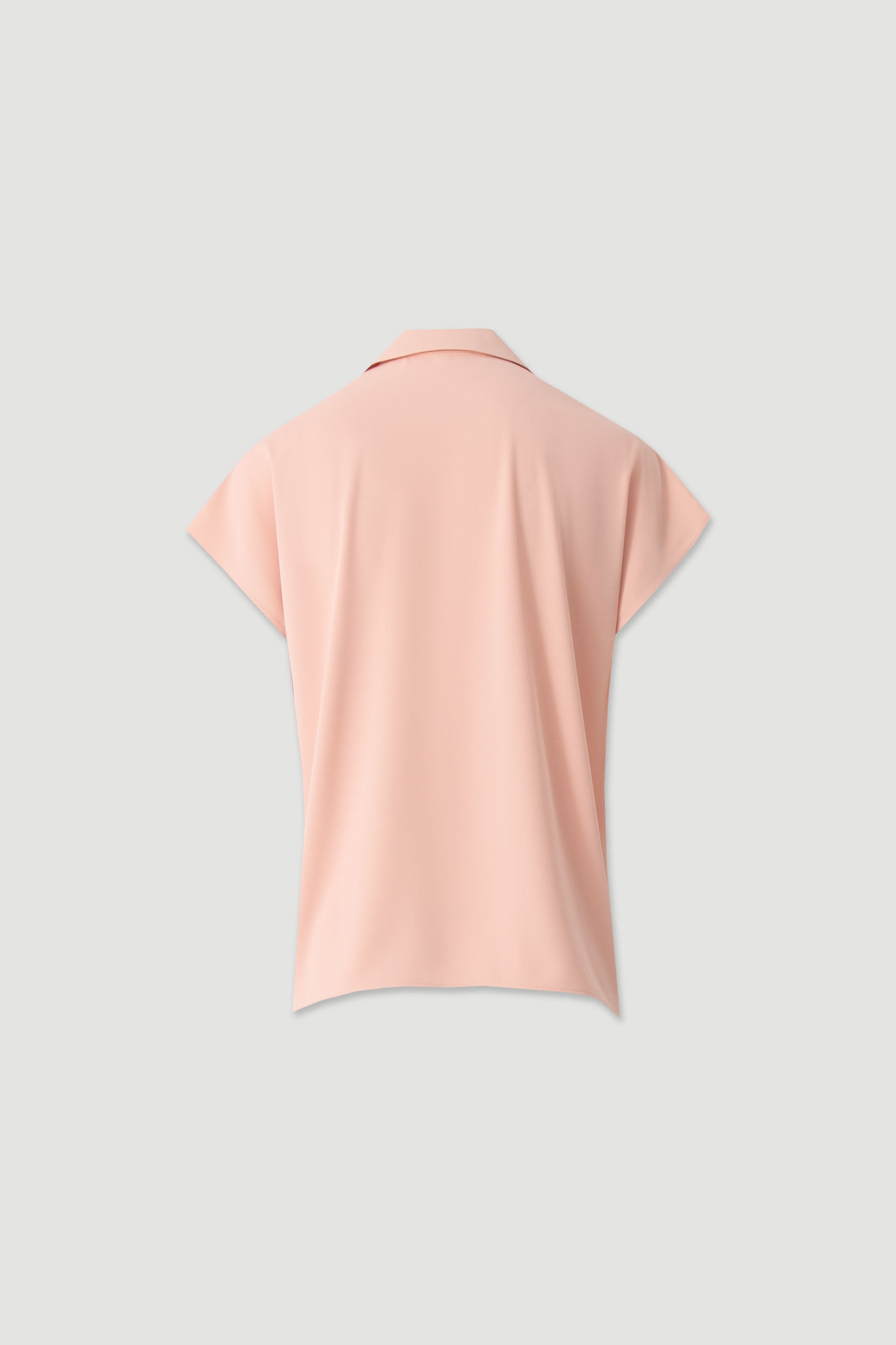 Flowy tunic with collar and short sleeves
