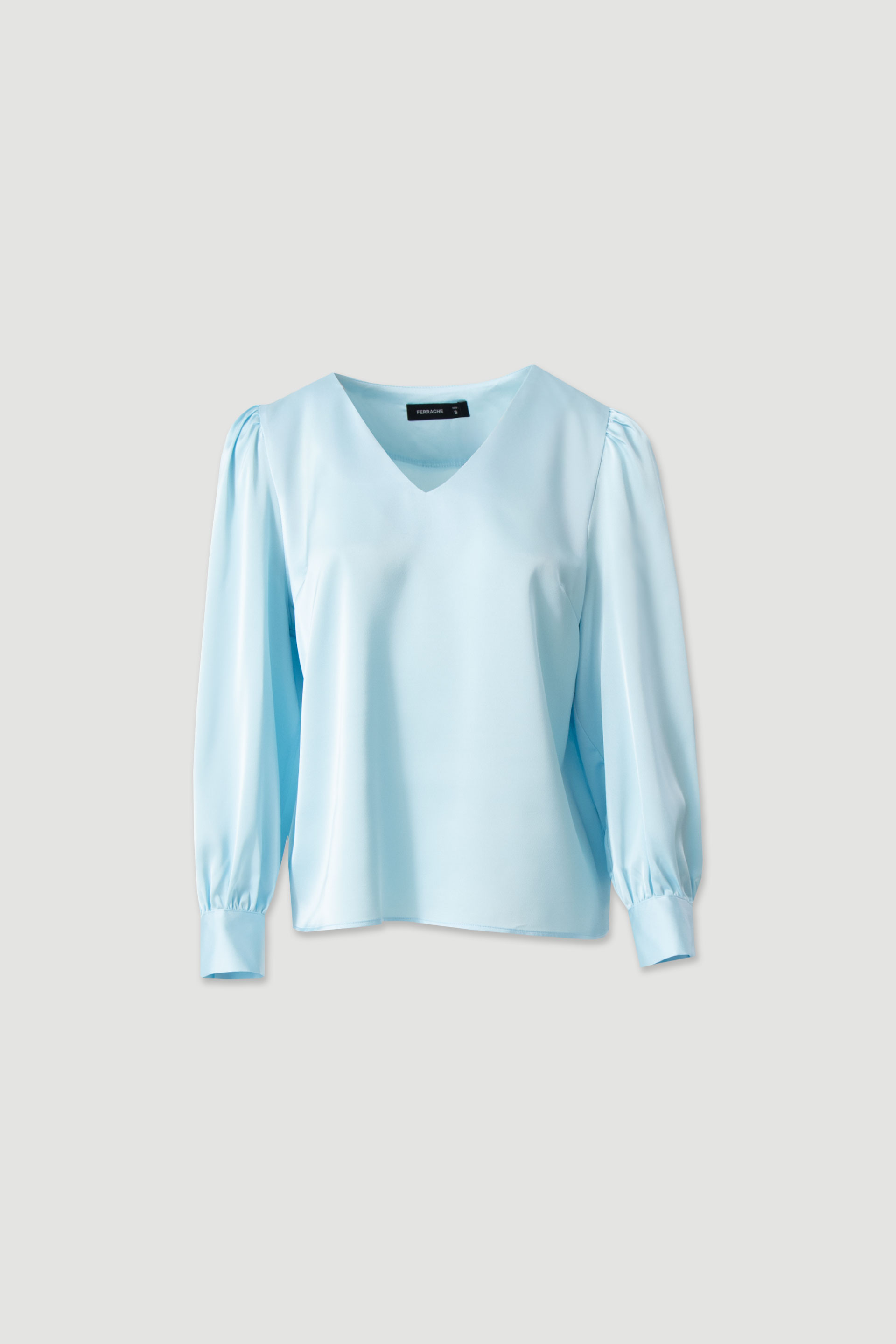 Satin tunic with v-neckline