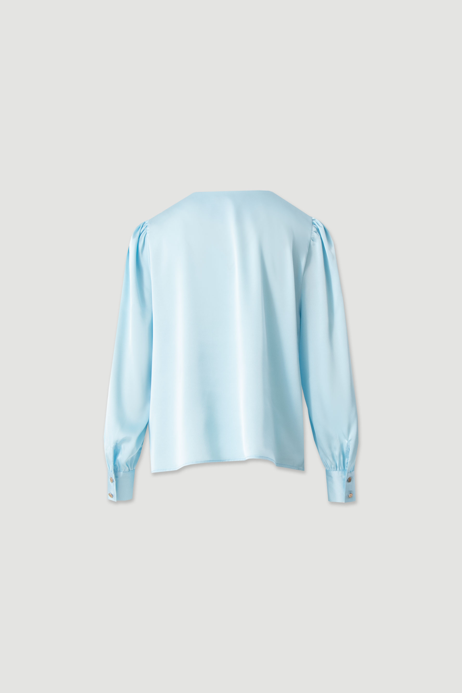 Satin tunic with v-neckline