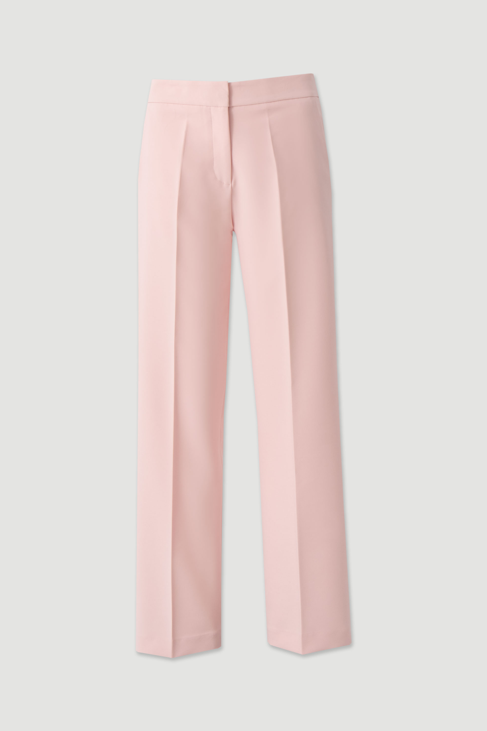 High-waisted straight trousers with customised elastic waistband