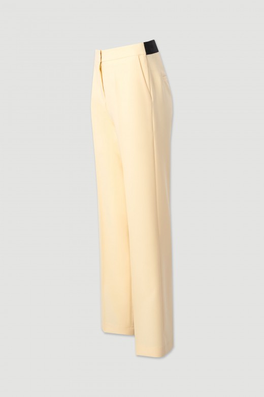 Pantalón straight con cinturilla elástica personalizada Pantalón straight con cinturilla elástica personalizada