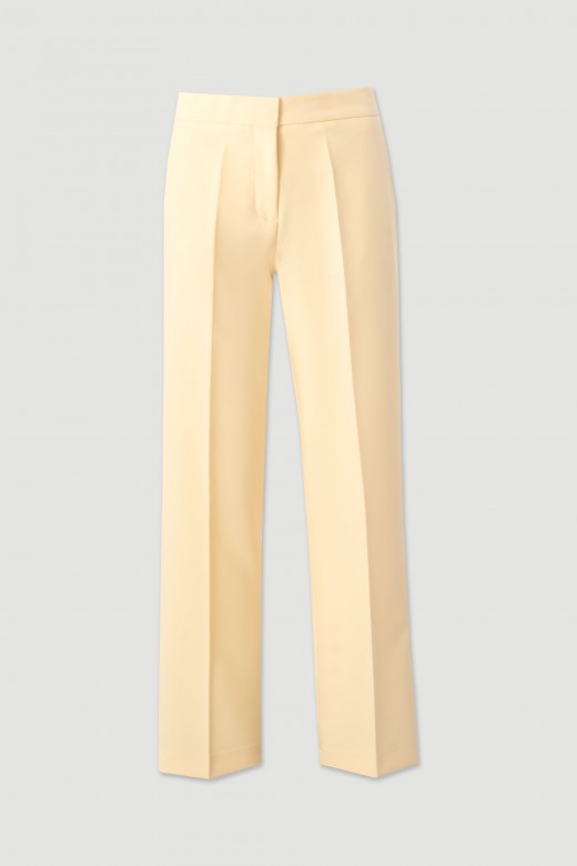 Pantalón straight con cinturilla elástica personalizada Pantalón straight con cinturilla elástica personalizada