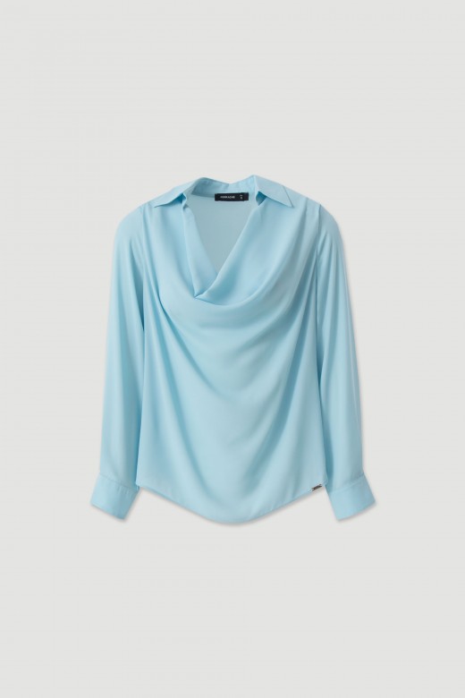 Blouse with draped neckline Blouse with draped neckline