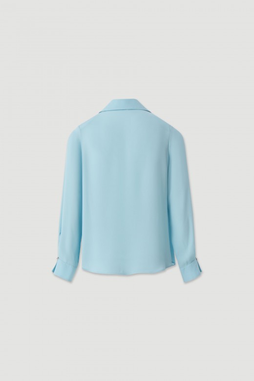 Blouse with draped neckline Blouse with draped neckline