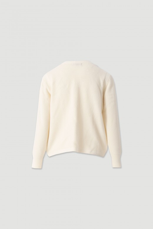 Short open cotton knit cardigan Short open cotton knit cardigan