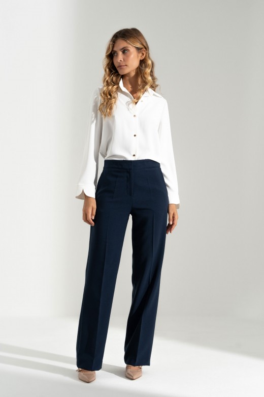 Pantalon straight avec ceinture élastique personnalisée Pantalon straight avec ceinture élastique personnalisée