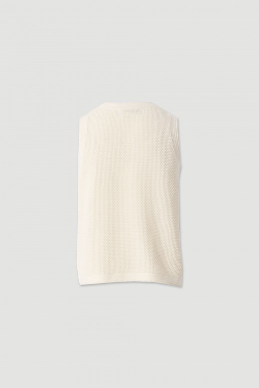 Perforated knit top 100% cotton Perforated knit top 100% cotton